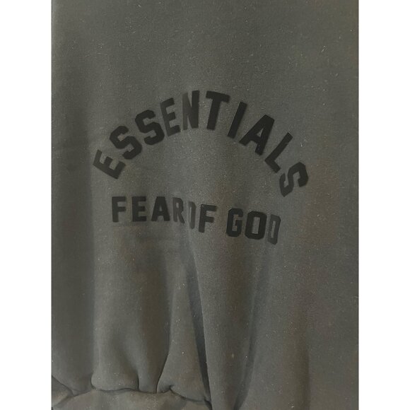 Fear of God Essentials Core Collection Nylon black Fleece Hoodie Size S - Picture 5 of 8